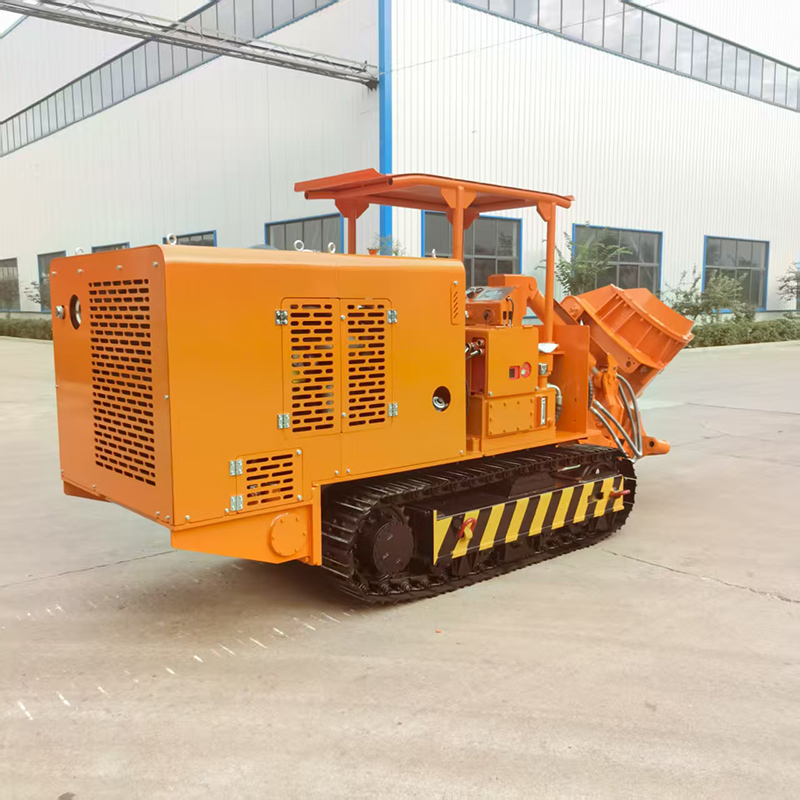 Raupenlader mit seitlicher Entladung