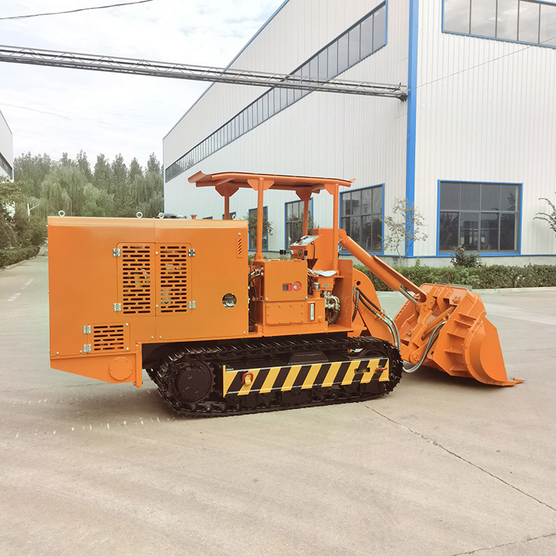 Máy bốc dỡ đá bên hông mỏ than