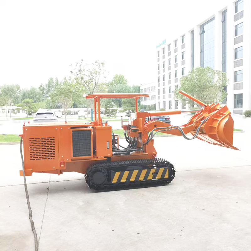 Chargeuse à roches à benne latérale chenillée