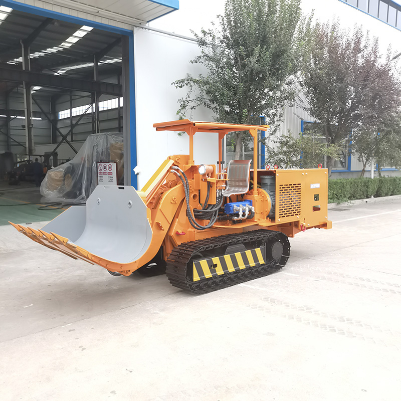 Großer Felslader mit seitlicher Entladung