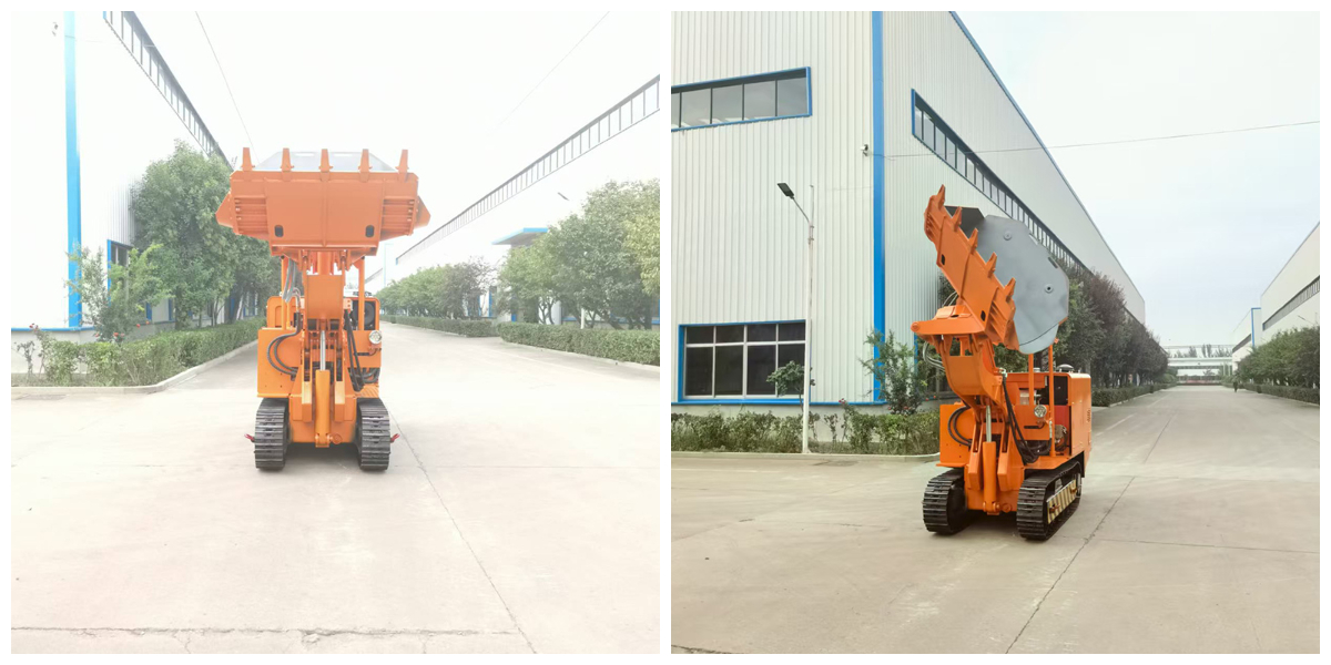 รถตักหินแบบเทด้านข้าง 150