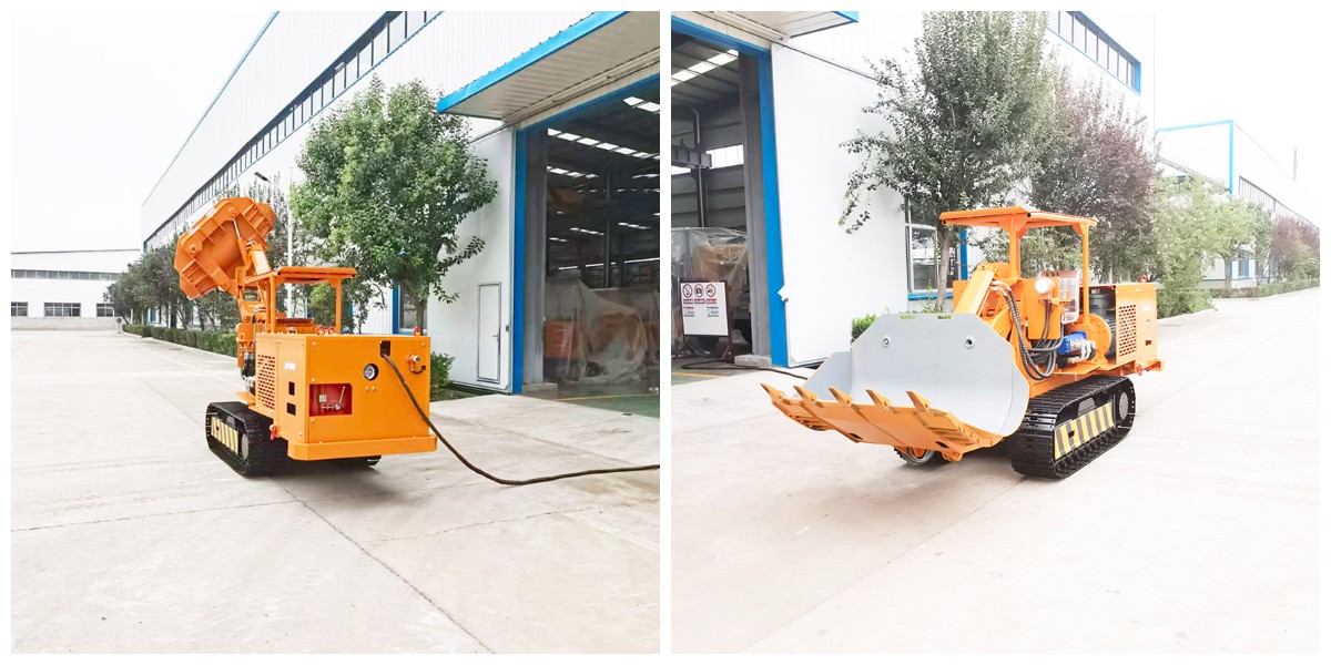 รถตักหินแบบเทด้านข้างขนาดใหญ่