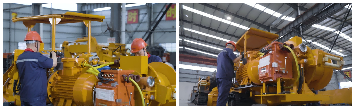 Efficient Side Dump Rock Loader